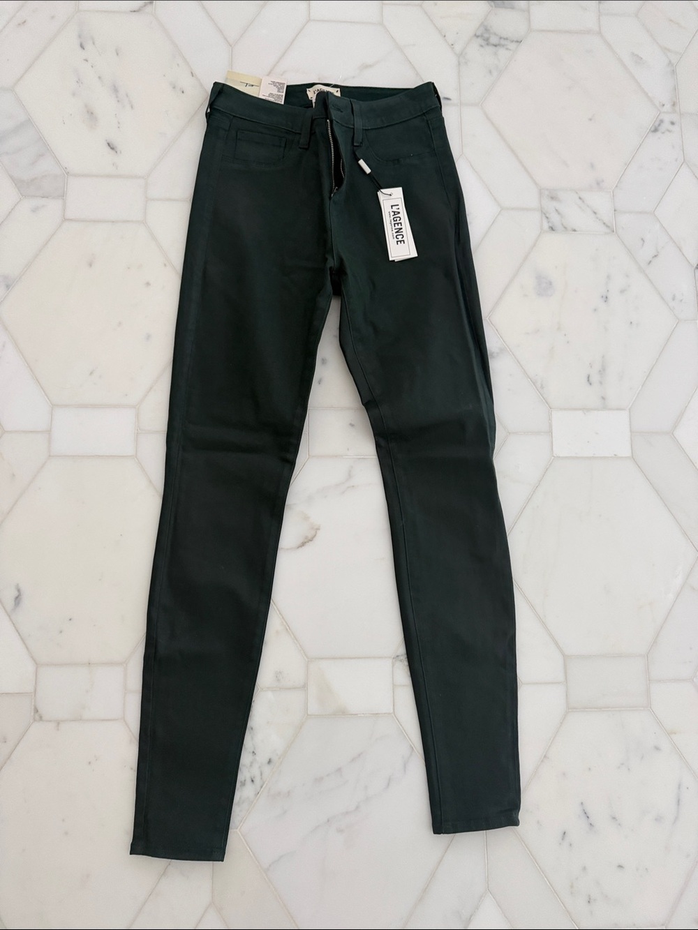 L'AGENCE Dark Green Skinny Pants